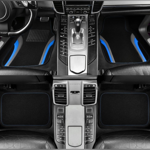 Leather Sporty Car Floor Mats Carpet, Universal Waterproof Automotive Floor Mats - Picture 3 of 3